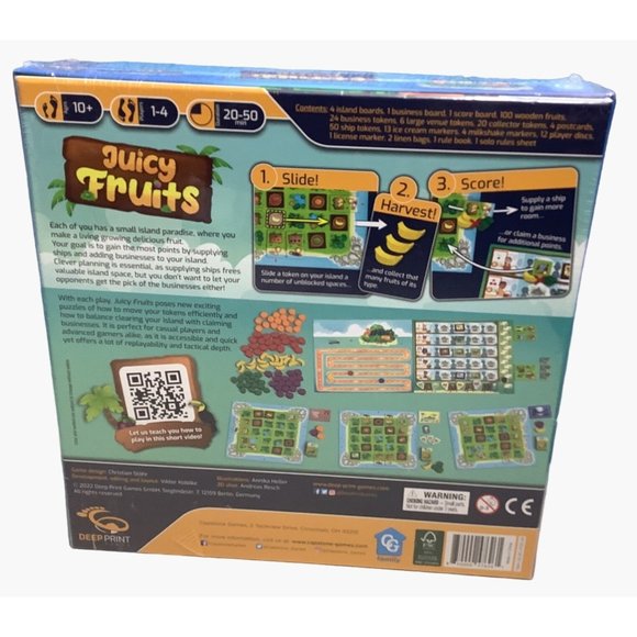 Juicy Fruits Board Game Family Fun Deep Print Games Age 10+ 1-4 Players - Picture 3 of 6